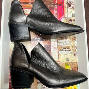 Vince Camuto open pewter boots